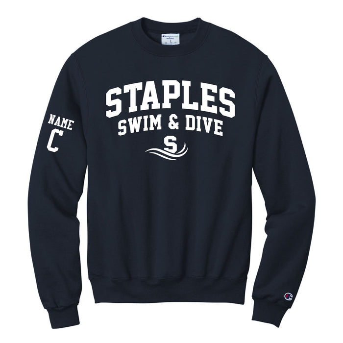 Staples Girls Swim & Dive Champion Crewneck Sweatshirt Logowear Staples Girls Swim & Dive