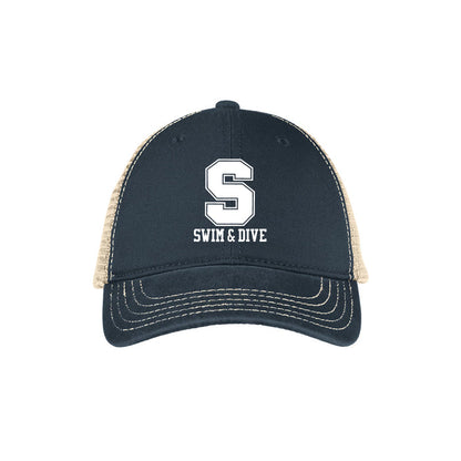 Staples Girls Swim & Dive Distressed Hat Logowear Staples Girls Swim & Dive White S