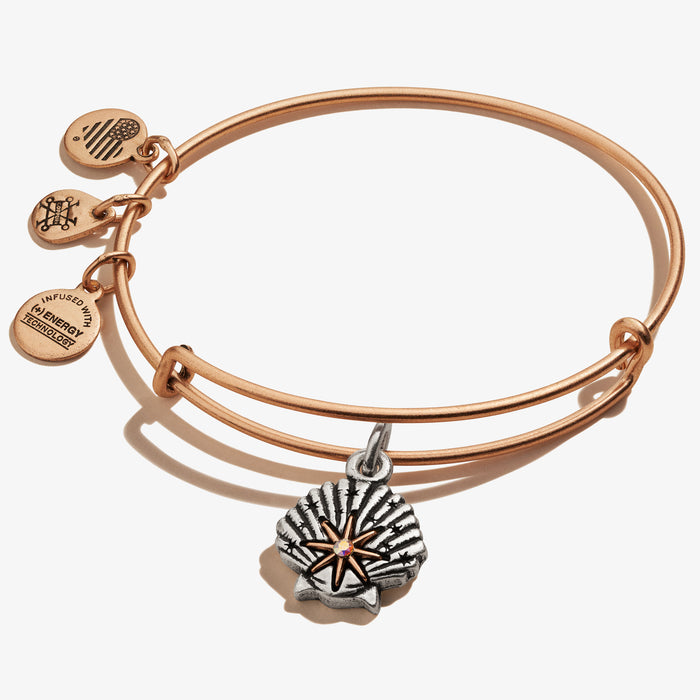 Star of Venus Charm Bangle, Rafaelian Rose Gold, Alex and Ani