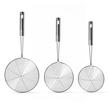 STARFRIT 098277 Set of 3 Stainless Steel Asian Style Spider Strainers