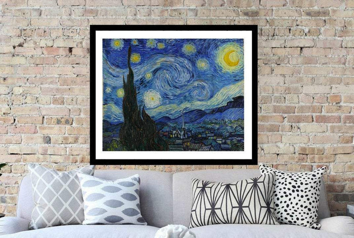 Starry Night Van Gogh Canvas art print framed wall art Van Gogh Gogh Starry Night Poster