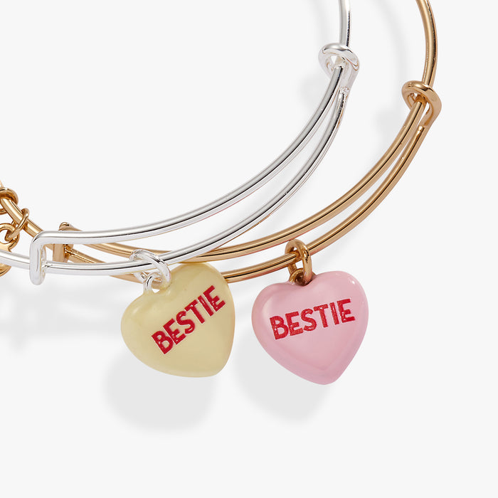 Sweethearts® 'Bestie' Charm Bangles Set of 2