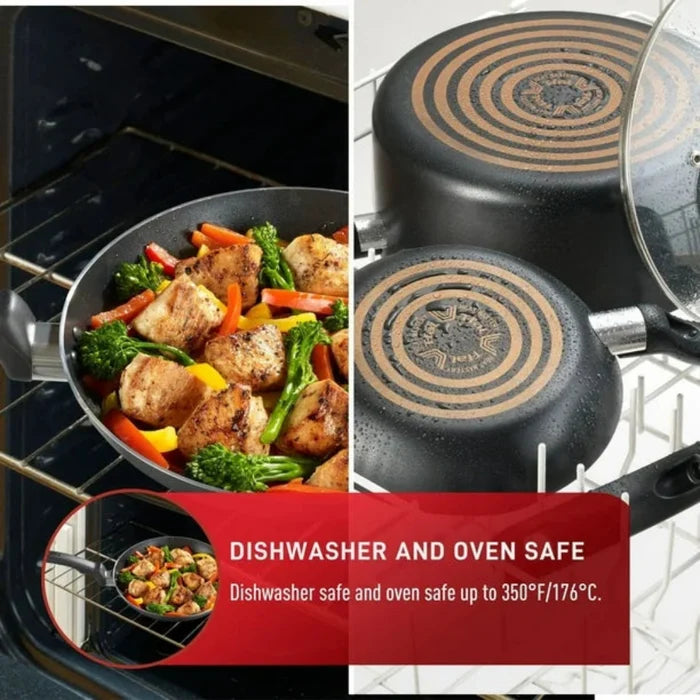 T-FAL B495LSID Kitchen Solutions 22pc Cookware Set - Blemished package with full warranty