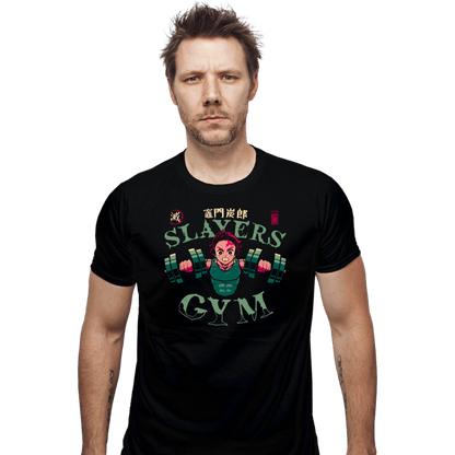 Secret_Shirts Fitted Shirts, Mens / Small / Black Tanjiro Slayers Gym