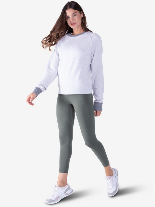 Tasc Womens Varsity Sweatshirt Apparel Tasc Light Heather Grey XSmall