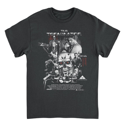 Terminator Movie Collage Black T-Shirt