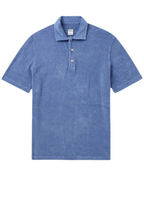 Polos Fedeli Terry Button Polo Light Blue Apoella