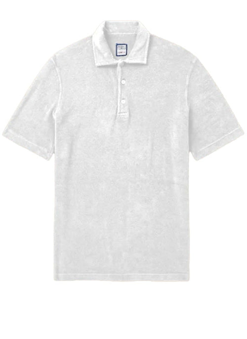 Polos Fedeli Terry Button Polo White Apoella