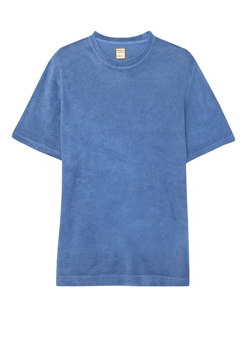 T-shirts Fedeli Terry Crew Neck T-shirt Bright Blue Apoella