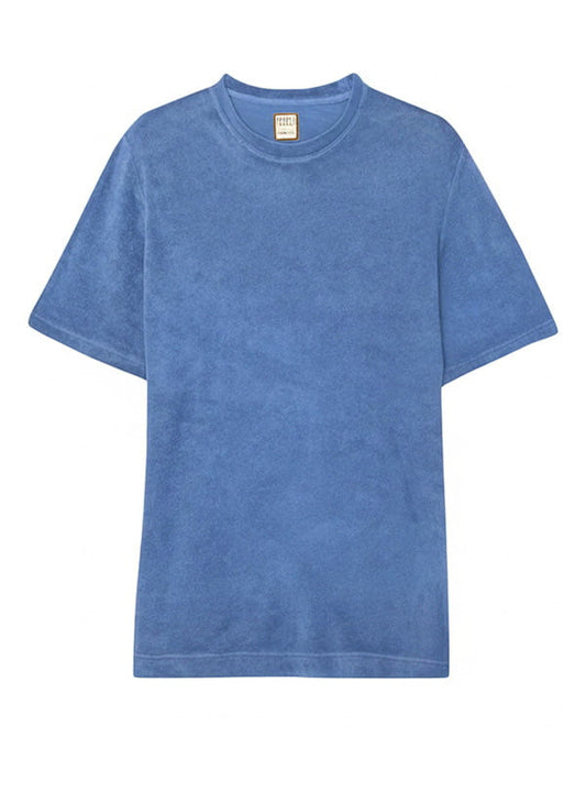 T-shirts Fedeli Terry Crew Neck T-shirt Bright Blue Apoella