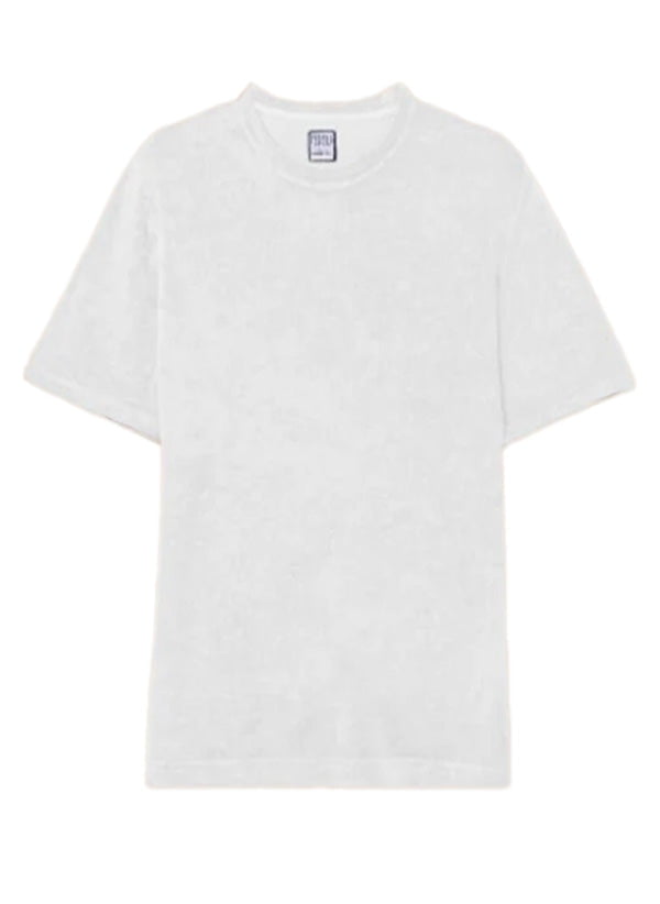 T-shirts Fedeli Terry Crew Neck T-shirt White Apoella