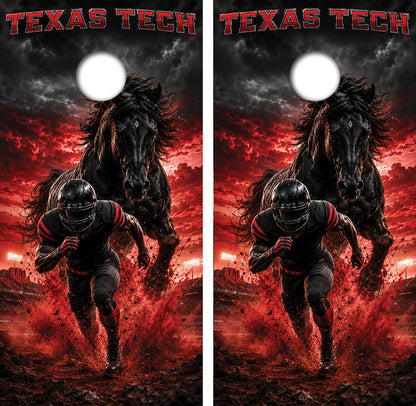 Texas Tech Football Inspired Cornhole Design