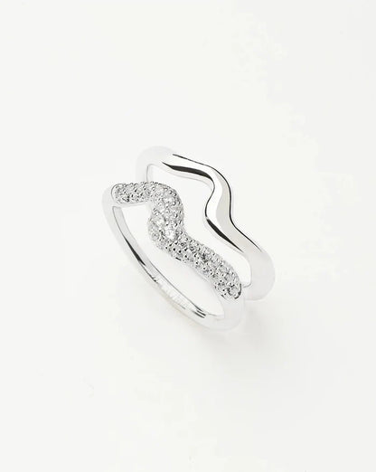 Molten Stacking Ring Set | Sterling Silver Layering Sets Missoma