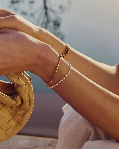 The Pearl-fect Bracelet Set | 18ct Gold Plated Bracelets Missoma