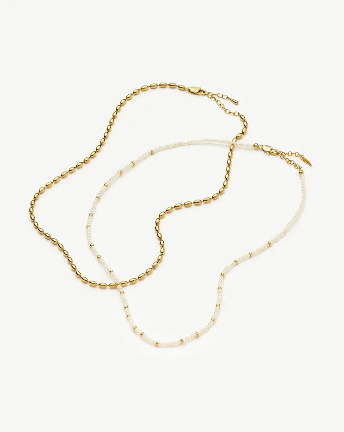 The Pearl-fect Necklace Set | 18ct Gold Plated Necklaces Missoma