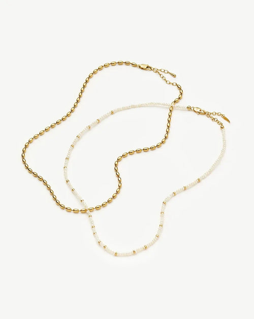 The Pearl-fect Necklace Set | 18ct Gold Plated Necklaces Missoma