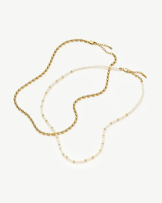 The Pearl-fect Necklace Set | 18ct Gold Plated Necklaces Missoma