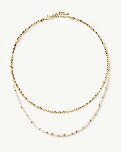 The Pearl-fect Necklace Set | 18ct Gold Plated Necklaces Missoma