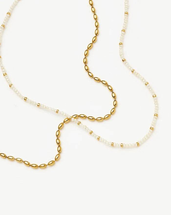 The Pearl-fect Necklace Set | 18ct Gold Plated Necklaces Missoma
