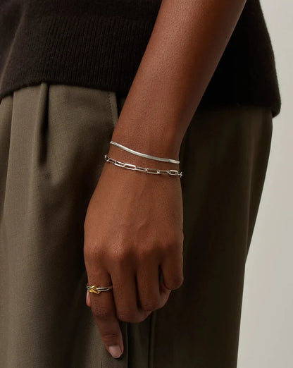 Thin Snake Chain Bracelet | Platinum Plated Bracelets Missoma