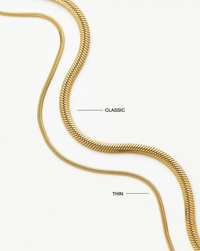 Thin Snake Chain Necklace | 18ct Gold Plated Necklaces Missoma