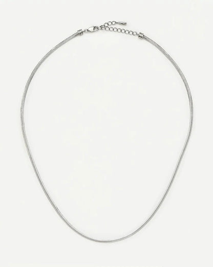 Thin Snake Chain Necklace | Platinum Plated Necklaces Missoma