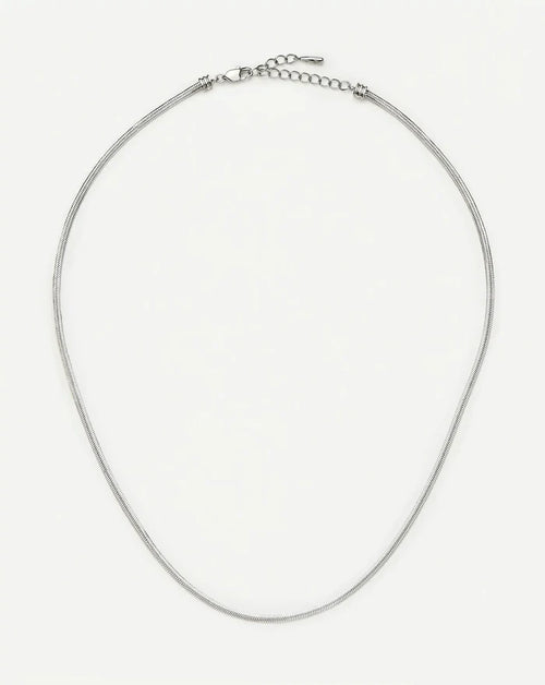 Thin Snake Chain Necklace | Platinum Plated Necklaces Missoma