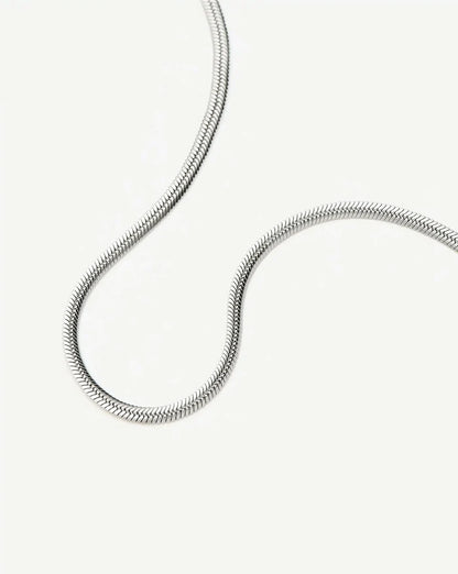 Thin Snake Chain Necklace | Platinum Plated Necklaces Missoma