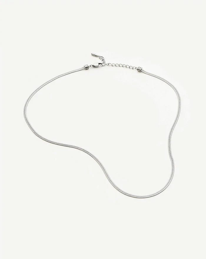 Thin Snake Chain Necklace | Platinum Plated Necklaces Missoma