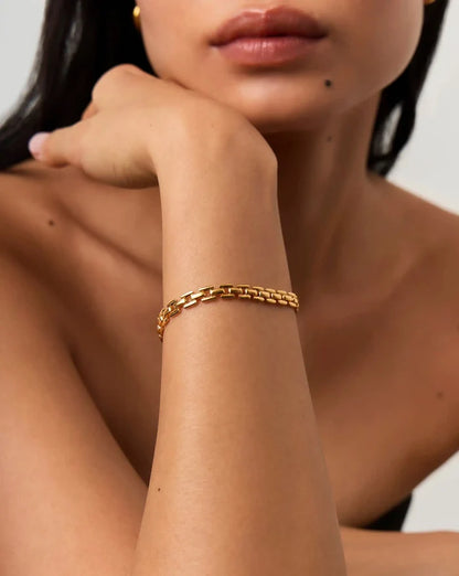 Timepiece Link Chain Bracelet | 18ct Gold Plated Bracelets Missoma