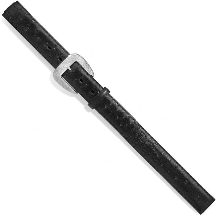Tony Lama Men - Ostrich Print Western Belt (Black) 1373L