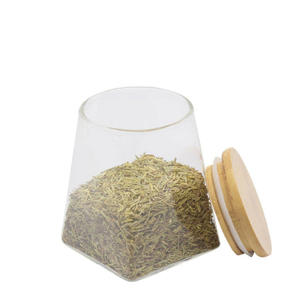 Torino Curved Borosilicate 910ml Canister - Clear