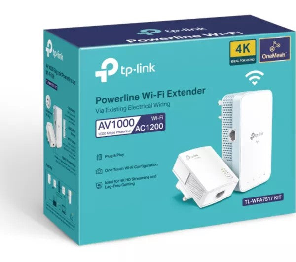 TP-Link AV1000 WiFi Powerline Adapter Kit | TL-WPA7517