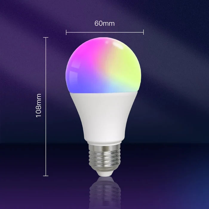 Colorful smart light bulb.