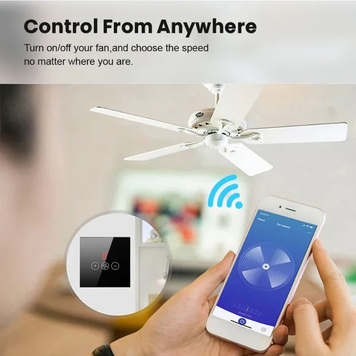 Smart ceiling fan control system.