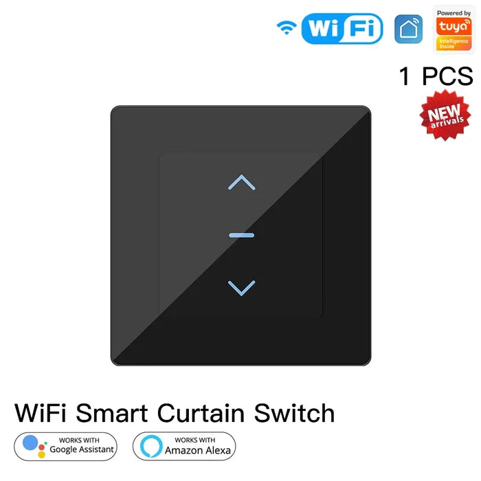 Black smart curtain switch.