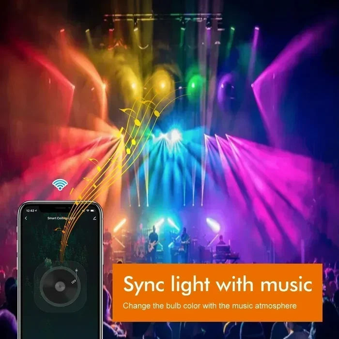 Smart light syncing with music.