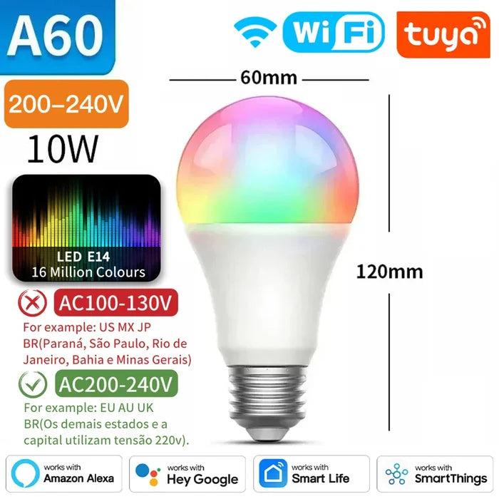 Smart WiFi LED light bulb.
