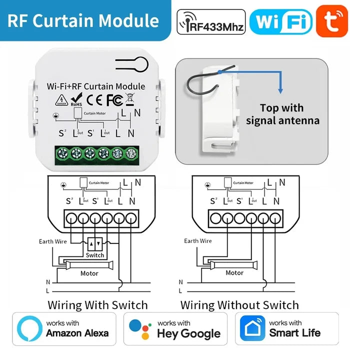 WIFI RF433 curtain