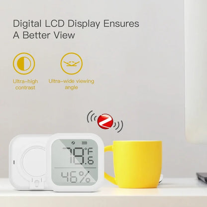 White digital thermometer.