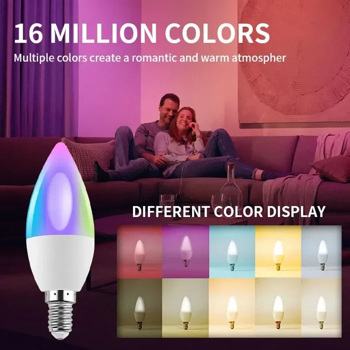 Color-changing LED light bulb.
