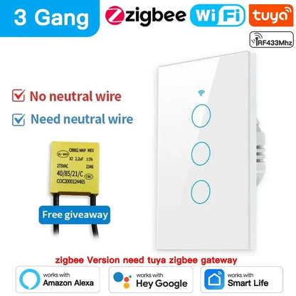White 3Gang / WIFI Version