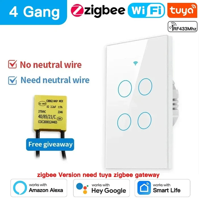 White 4Gang / Zigbee Version