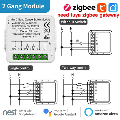 zigbee 2gang light / 1 piece pack