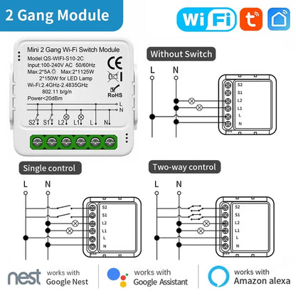 wifi 2gang light / 1 piece pack
