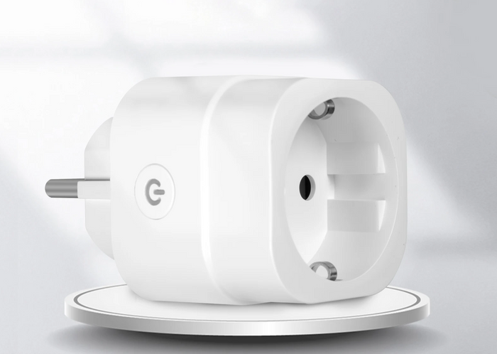 White smart plug adapter.
