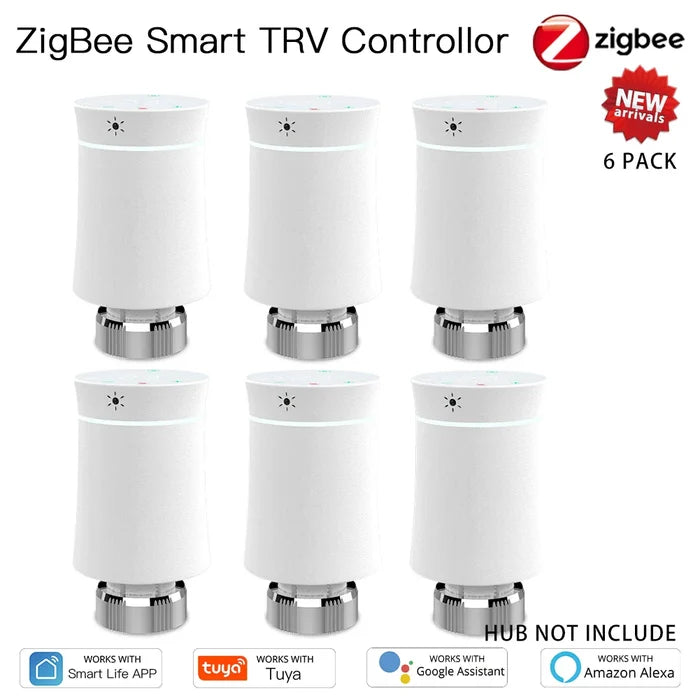 6PCS White Valve