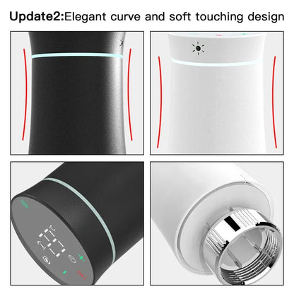Black and white humidifier design.