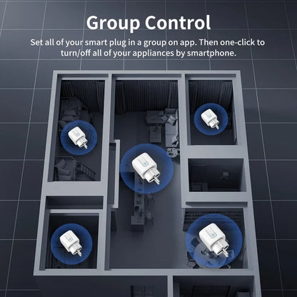 Smart plug group control concept.