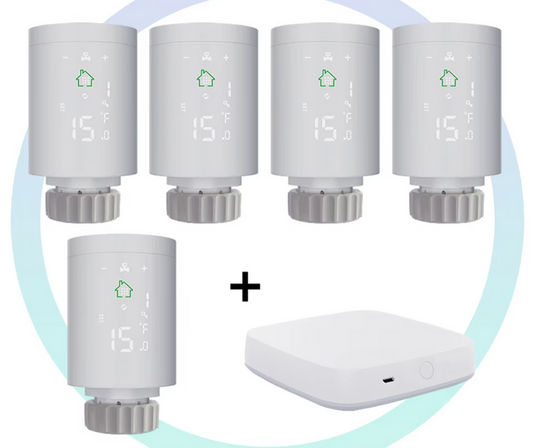 Smart radiator thermostat set.